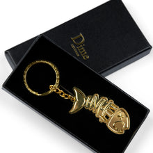 Load image into Gallery viewer, Dime &quot;Bones&quot; Keychain // Gold
