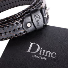 Load image into Gallery viewer, Dime &quot;Braided&quot; Leather Belt // Black/Charcoal
