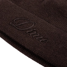 Load image into Gallery viewer, Dime &quot;Cursive Wool&quot; Fold Beanie // Dark Brown
