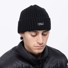 Load image into Gallery viewer, Dime &quot;Cursive&quot; Fold Beanie // Black
