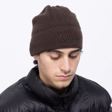 Load image into Gallery viewer, Dime &quot;Cursive Wool&quot; Fold Beanie // Dark Brown
