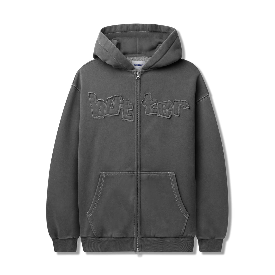 Butter Goods “Mineral Wash“Zip  Hoodie // Charcoal