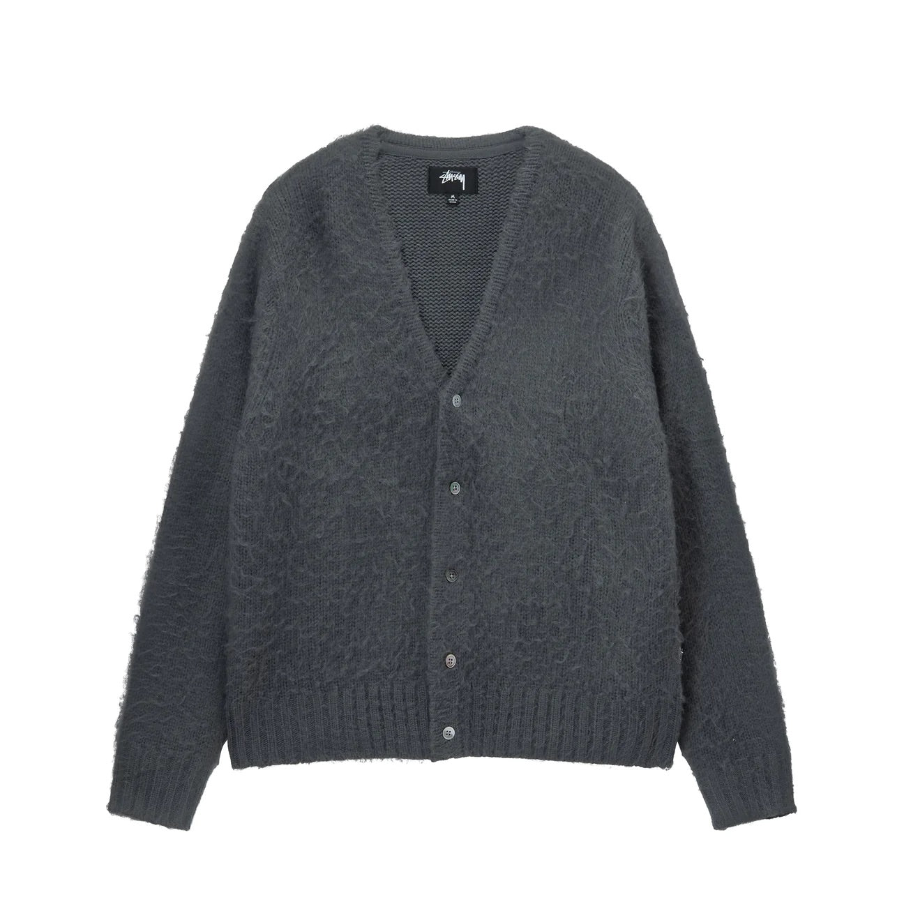 Stussy “Brushed“ Cardigan // Charcoral – 242 Shop