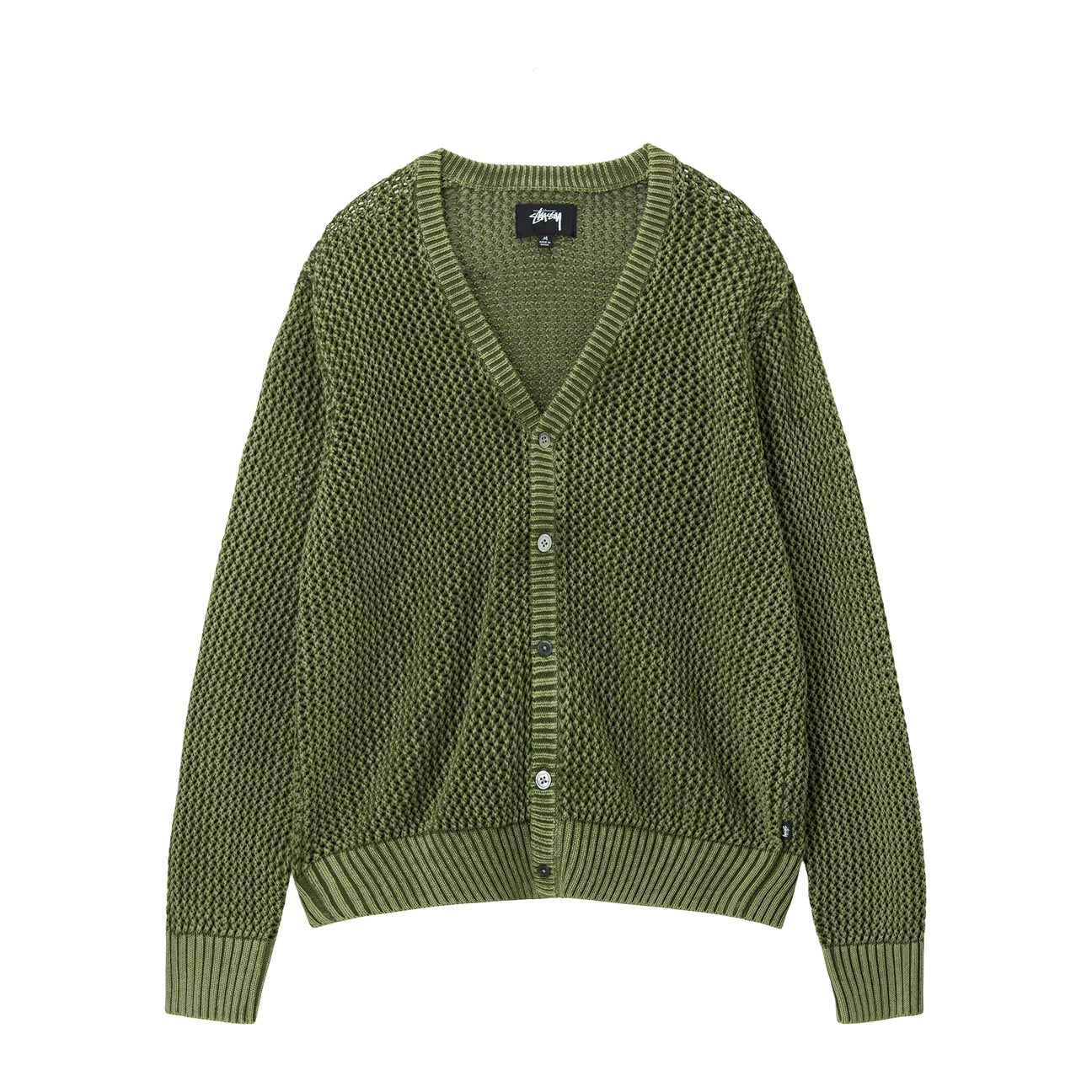 Stussy “Loose Gauge“ Cardigan // Olive – 242 Shop