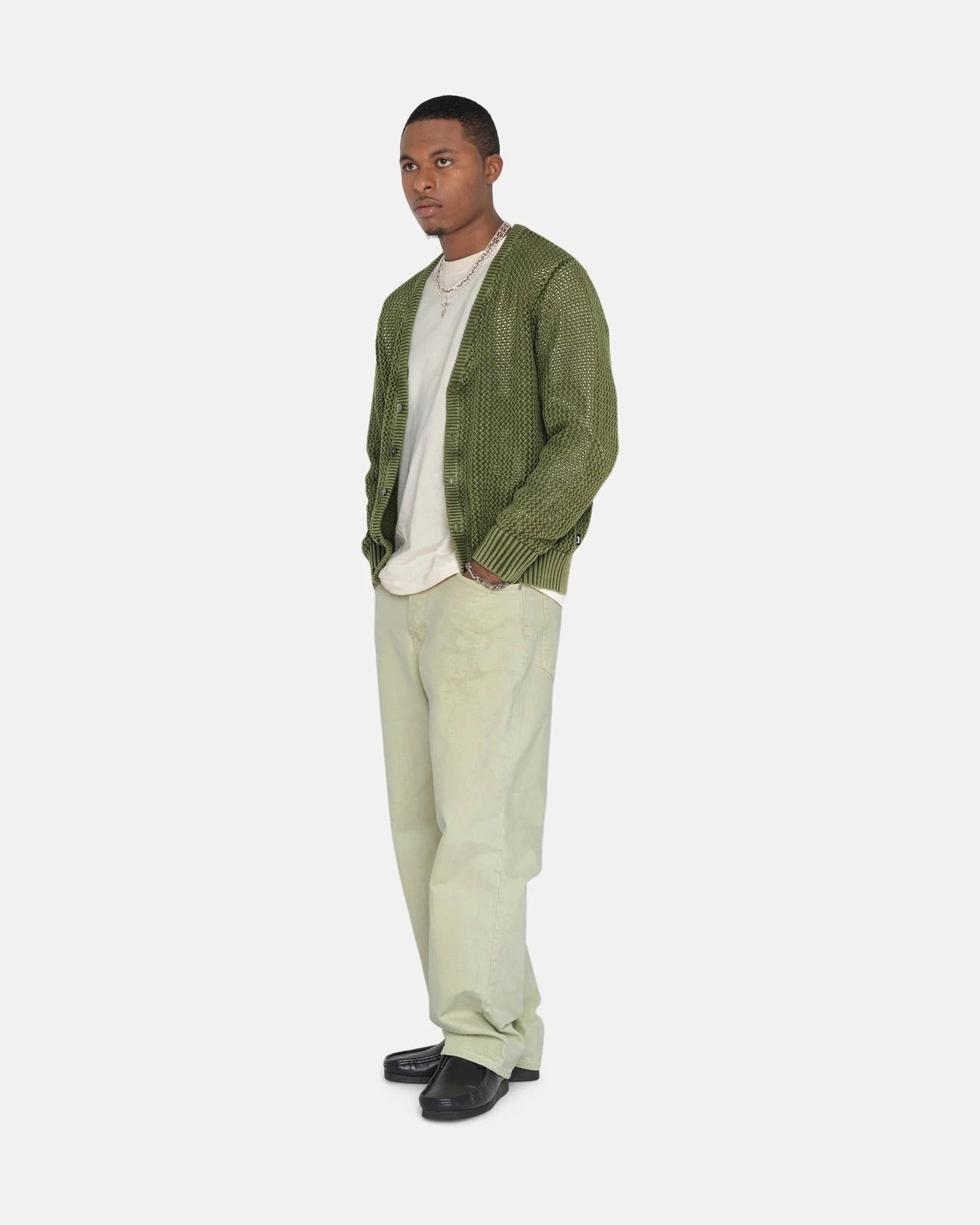 Stussy “Loose Gauge“ Cardigan // Olive